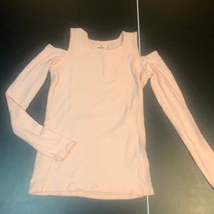 Pink Cold Shoulder Top